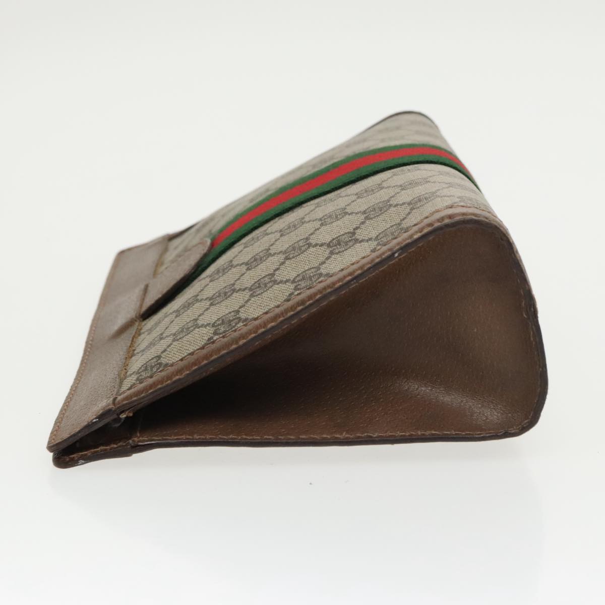 GUCCI GG Supreme Web Sherry Line Clutch Bag PVC Beige 001 014 2125 ar13007