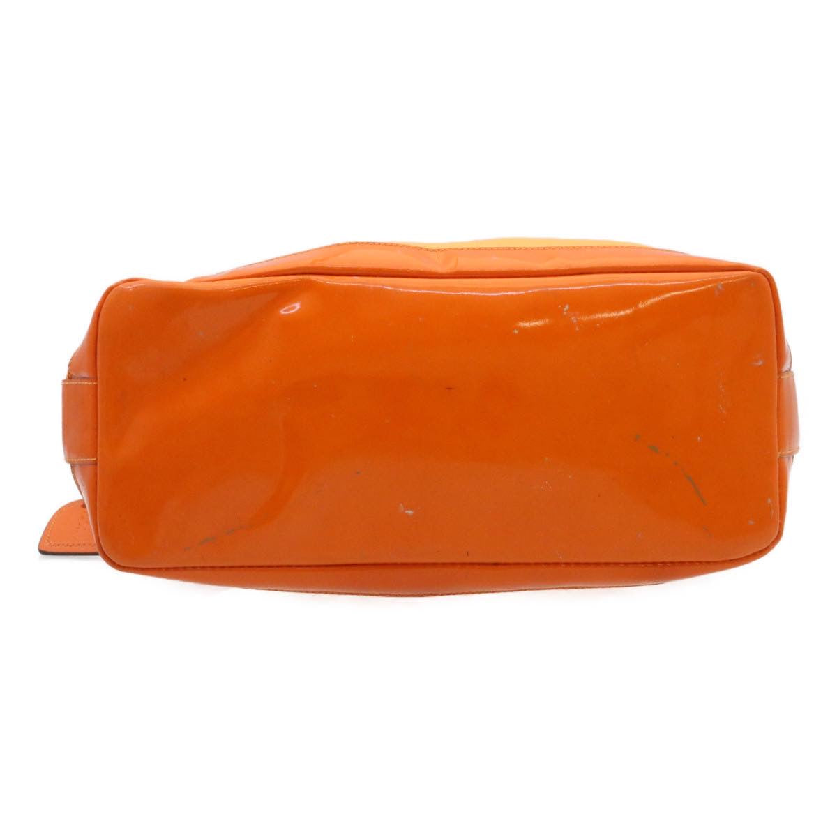 GUCCI Bamboo Shoulder Bag Nylon Enamel Orange ar2074