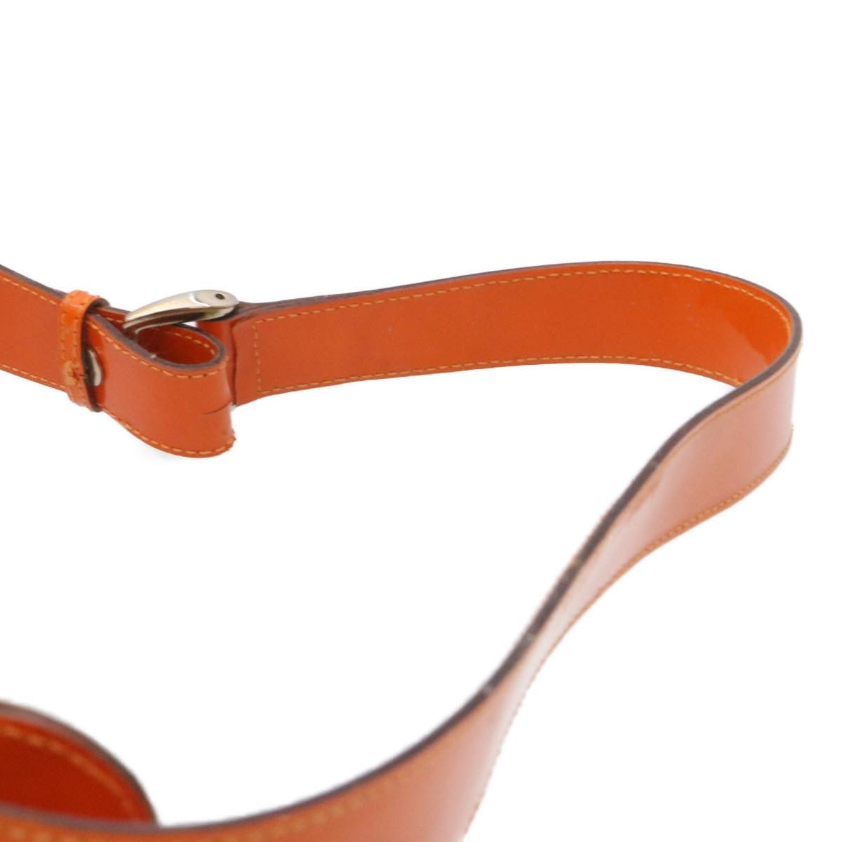 GUCCI Bamboo Shoulder Bag Nylon Enamel Orange ar2074