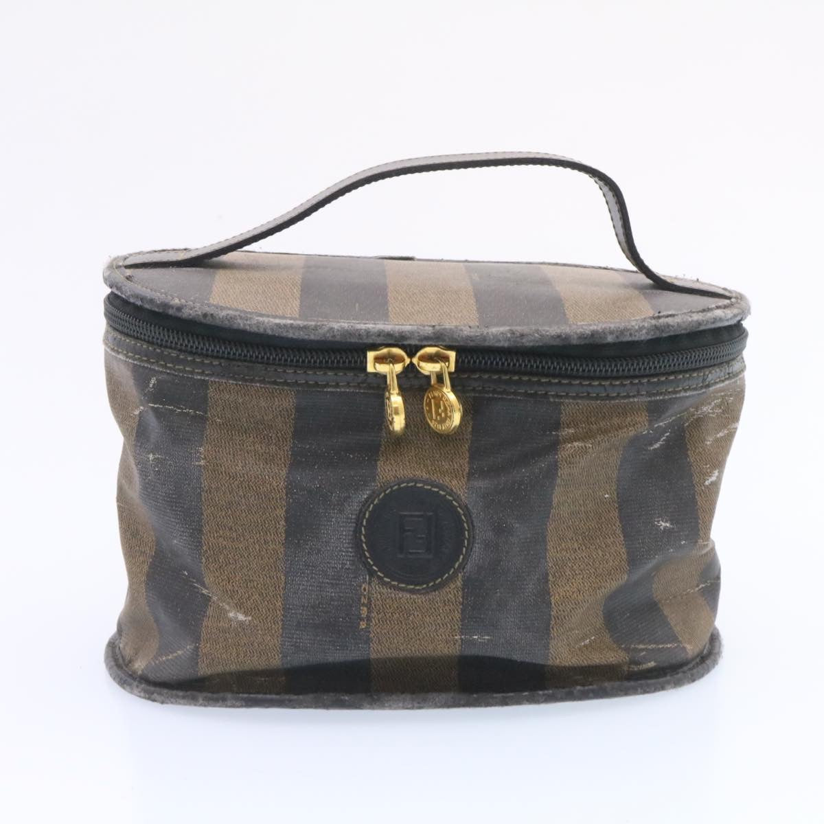FENDI Shoulder Bag Canvas 2Set Black Brown ar5459