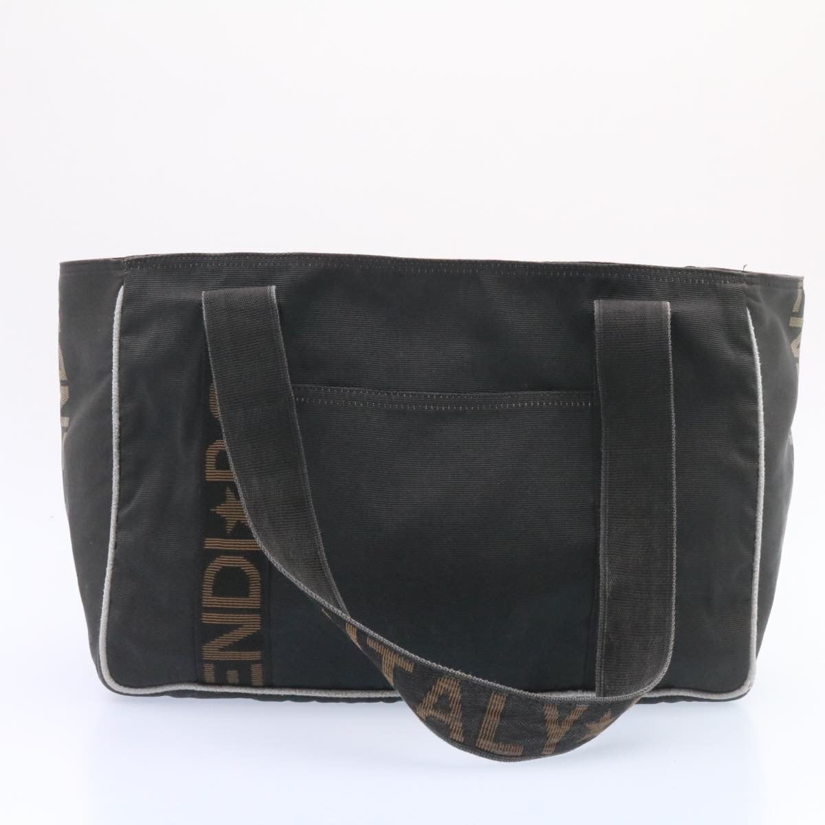 FENDI Shoulder Bag Canvas 2Set Black Brown ar5459