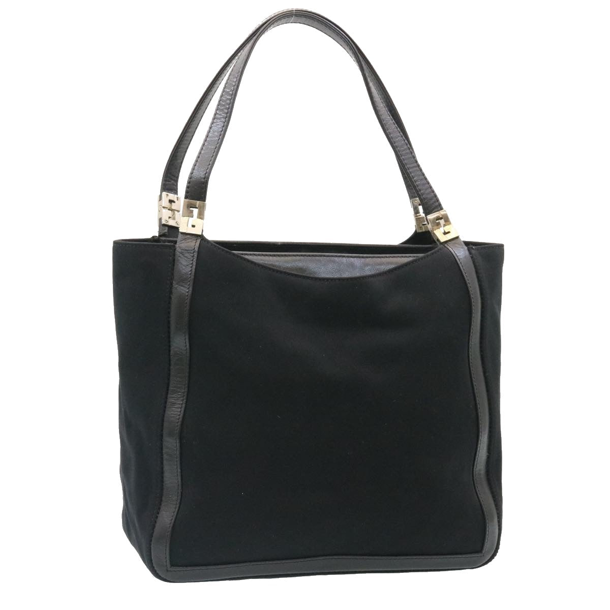 FENDI Hand Bag Nylon Black ar5884
