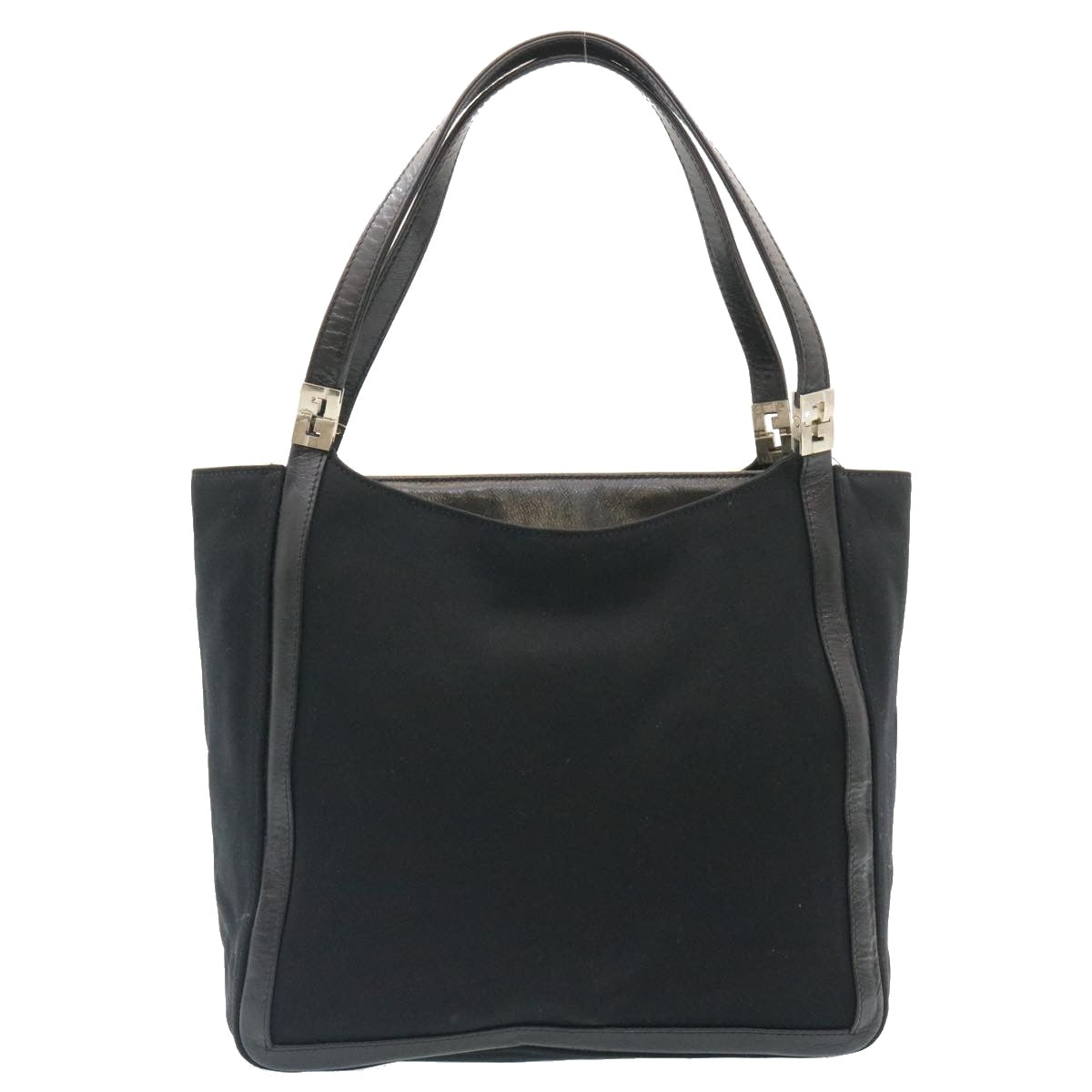 FENDI Hand Bag Nylon Black ar5884