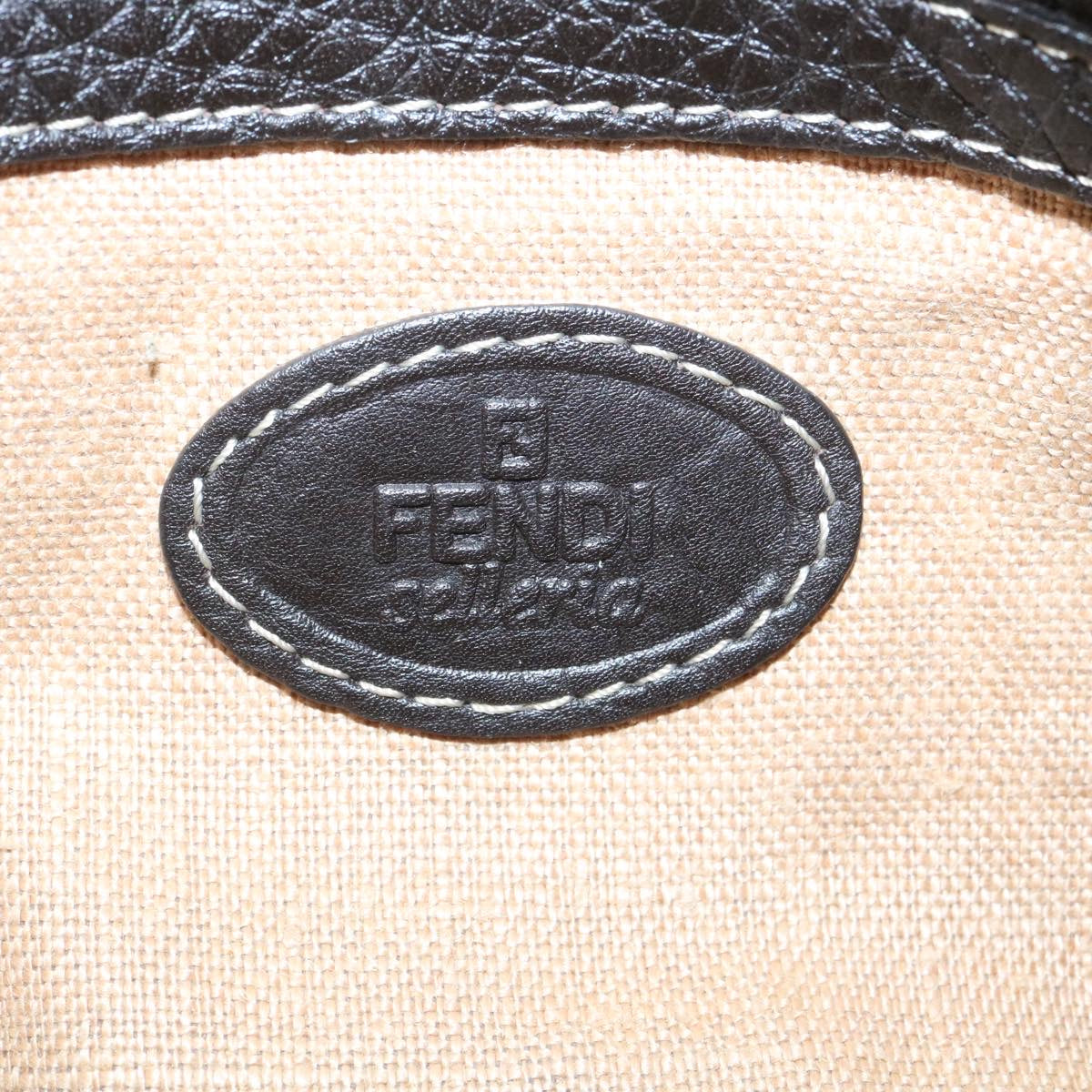 FENDI Shoulder Bag Leather Brown ar6319