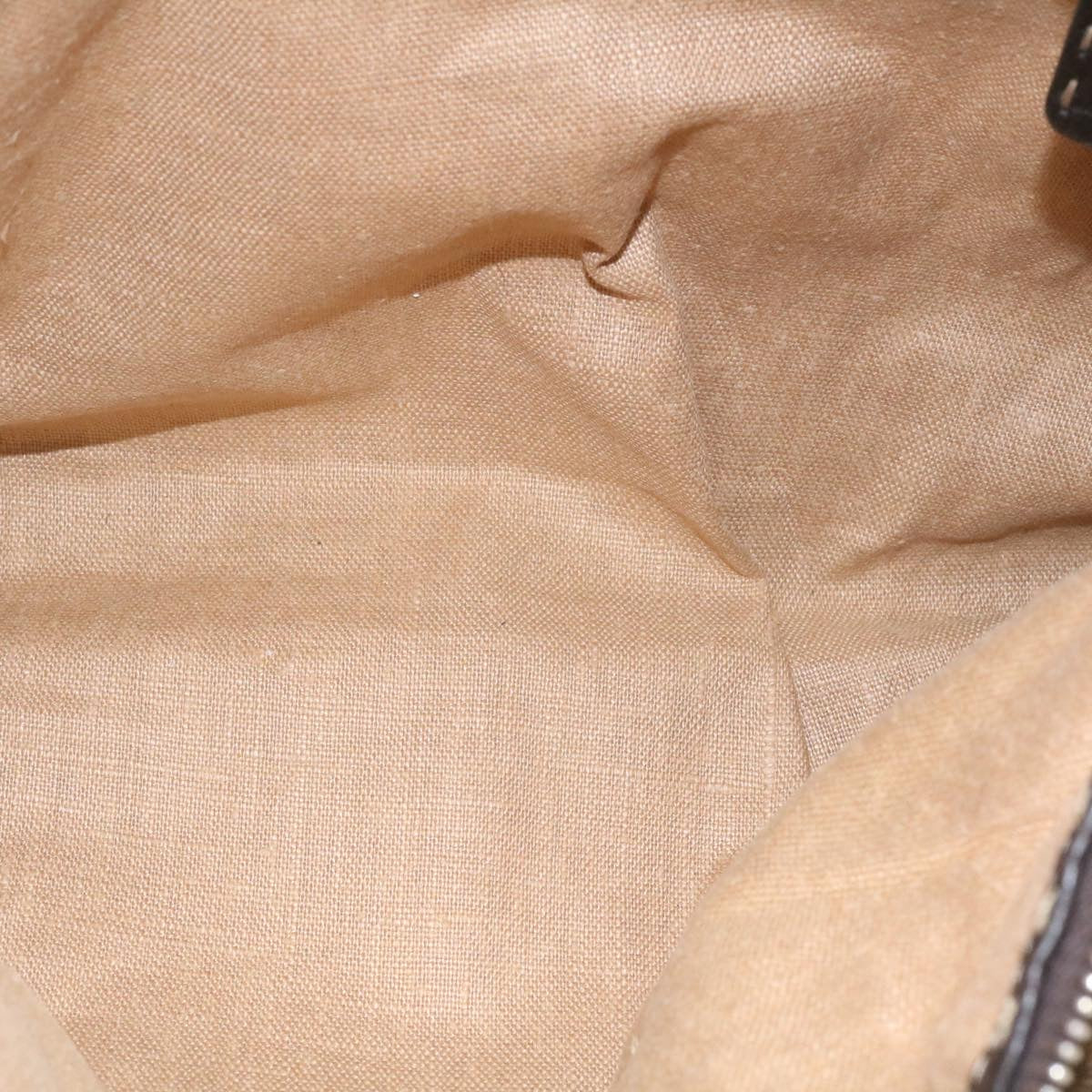 FENDI Shoulder Bag Leather Brown ar6319