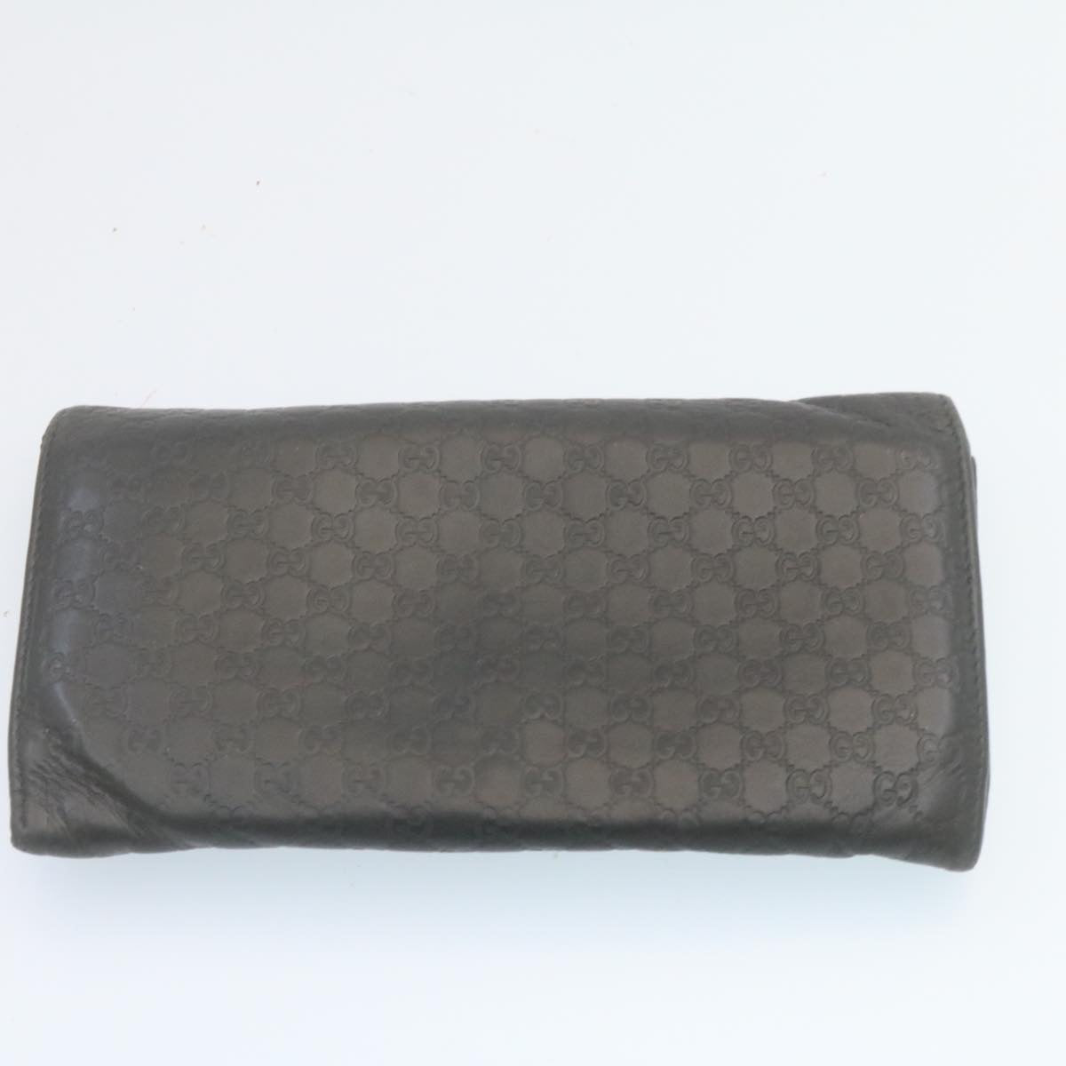 GUCCI GG Canvas Long Wallet Leather 6Set Black Brown ar6414
