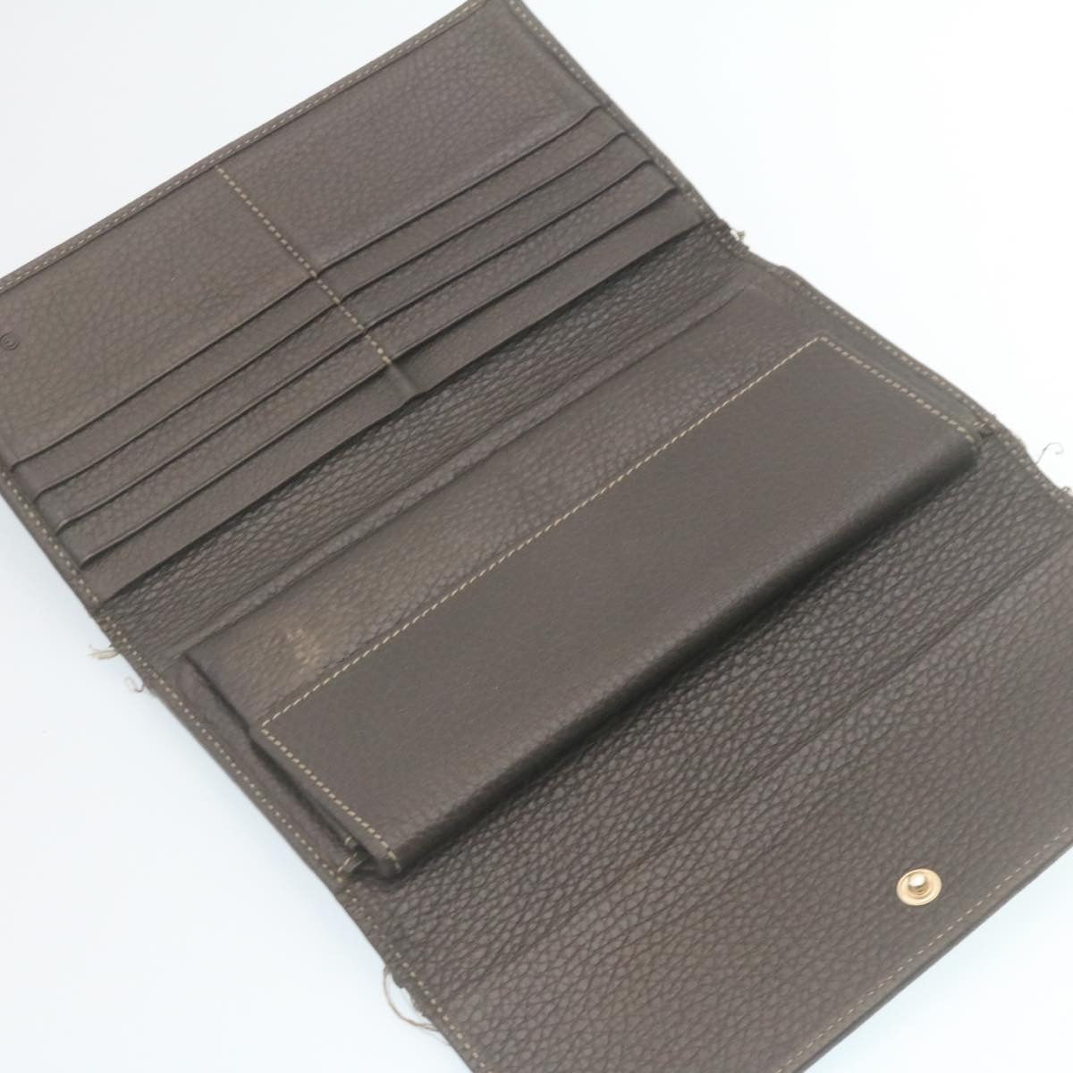 GUCCI GG Canvas Long Wallet Leather 6Set Black Brown ar6414