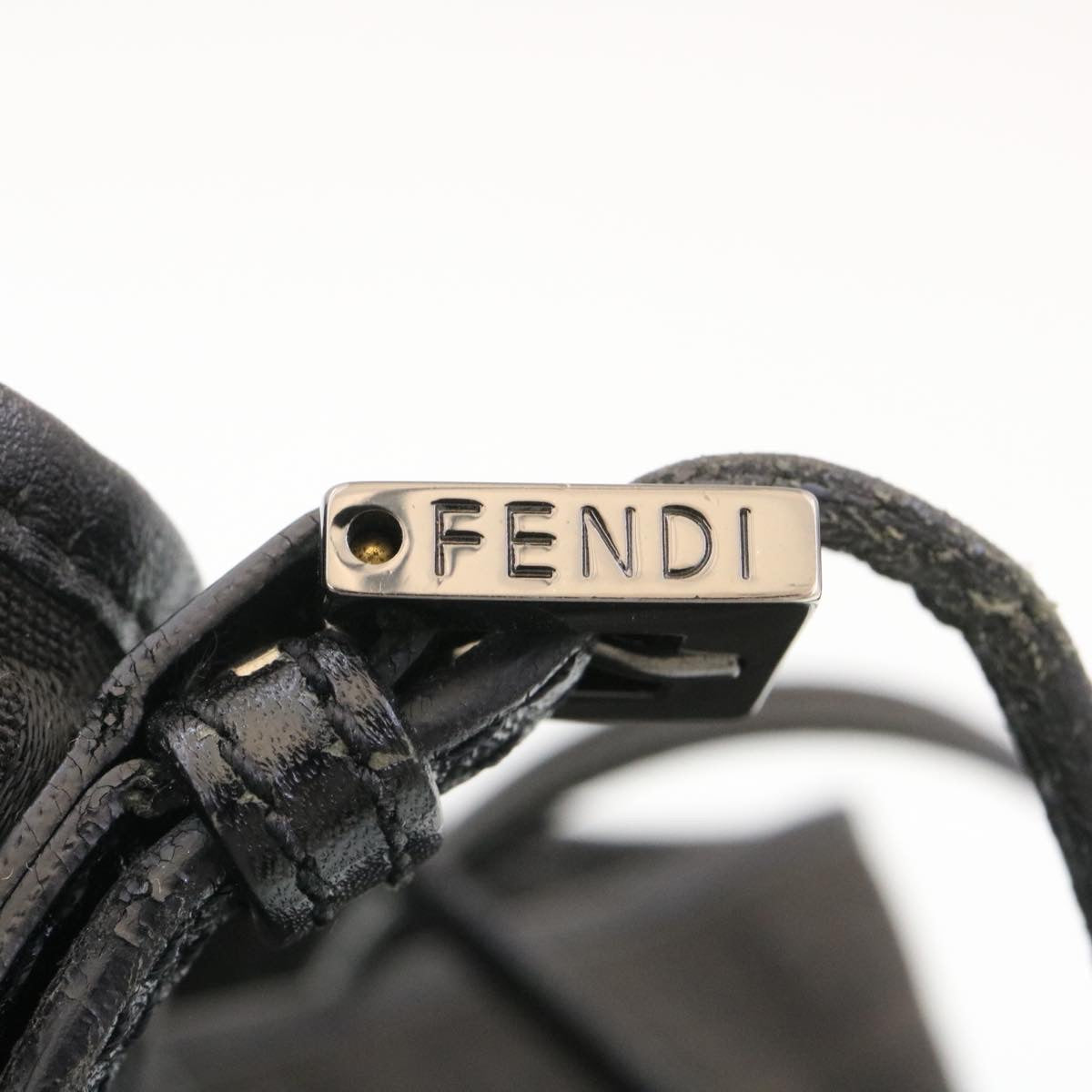 FENDI Zucchino Canvas Tote Bag Black ar6460