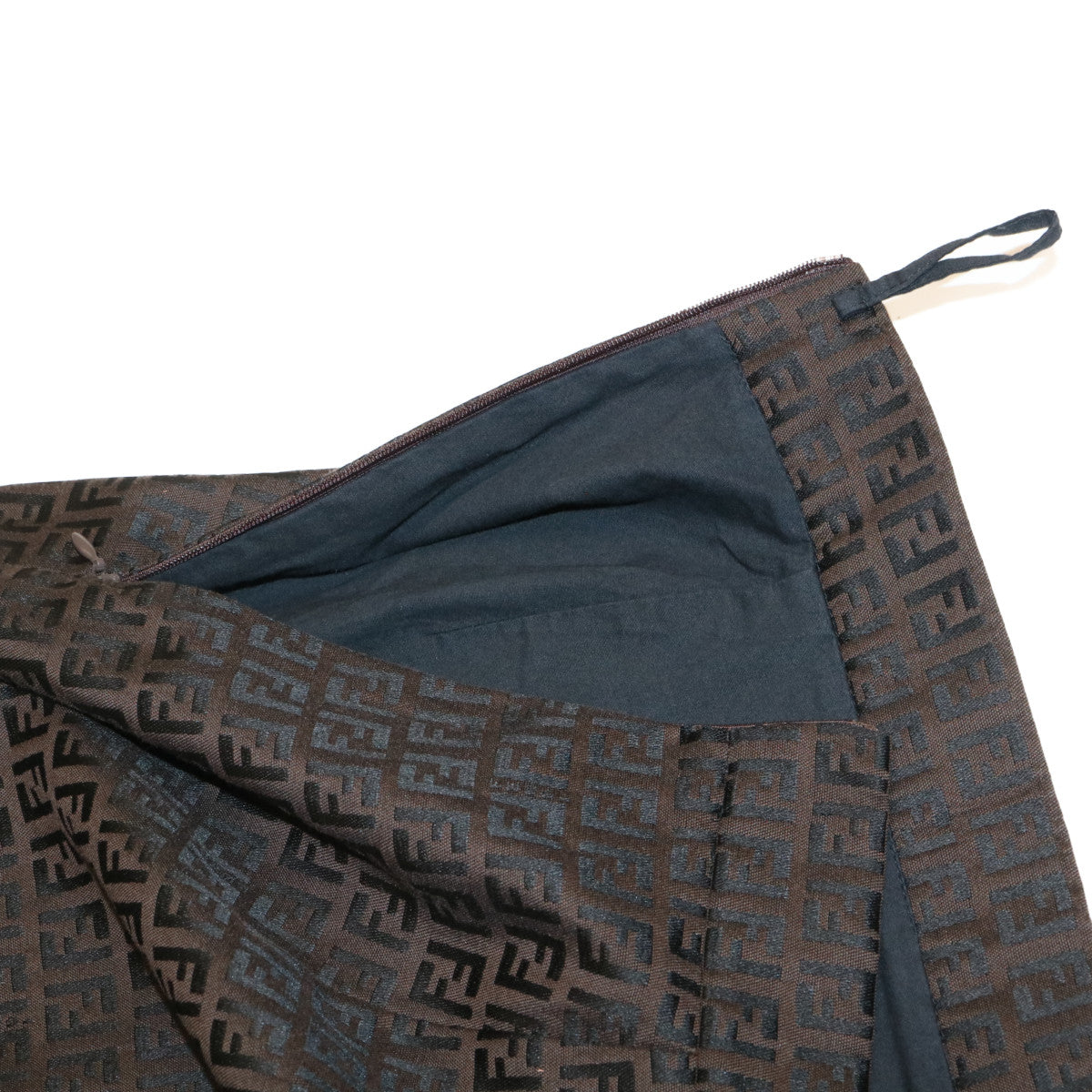 FENDI Zucchino Canvas Skirt Brown ar6747