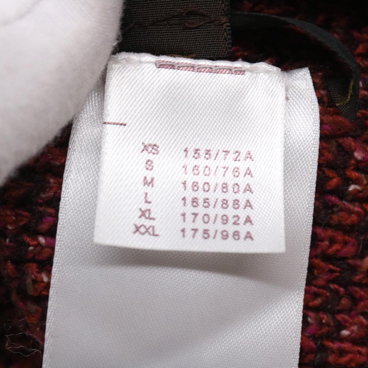 FENDI Beanie Watch Cap knitted Wool Brown Red ar6833