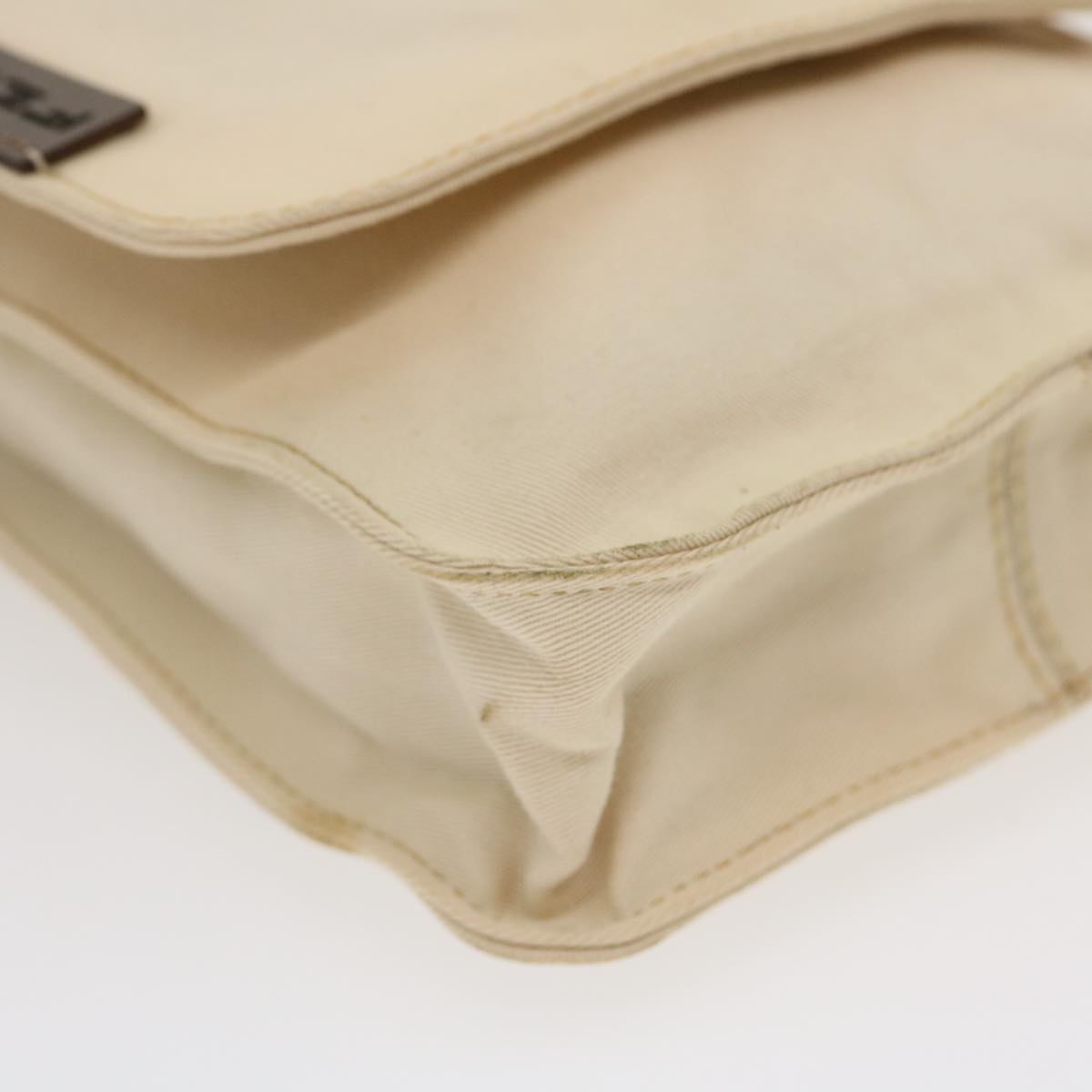 FENDI Shoulder Bag Pouch Canvas Beige ar6924