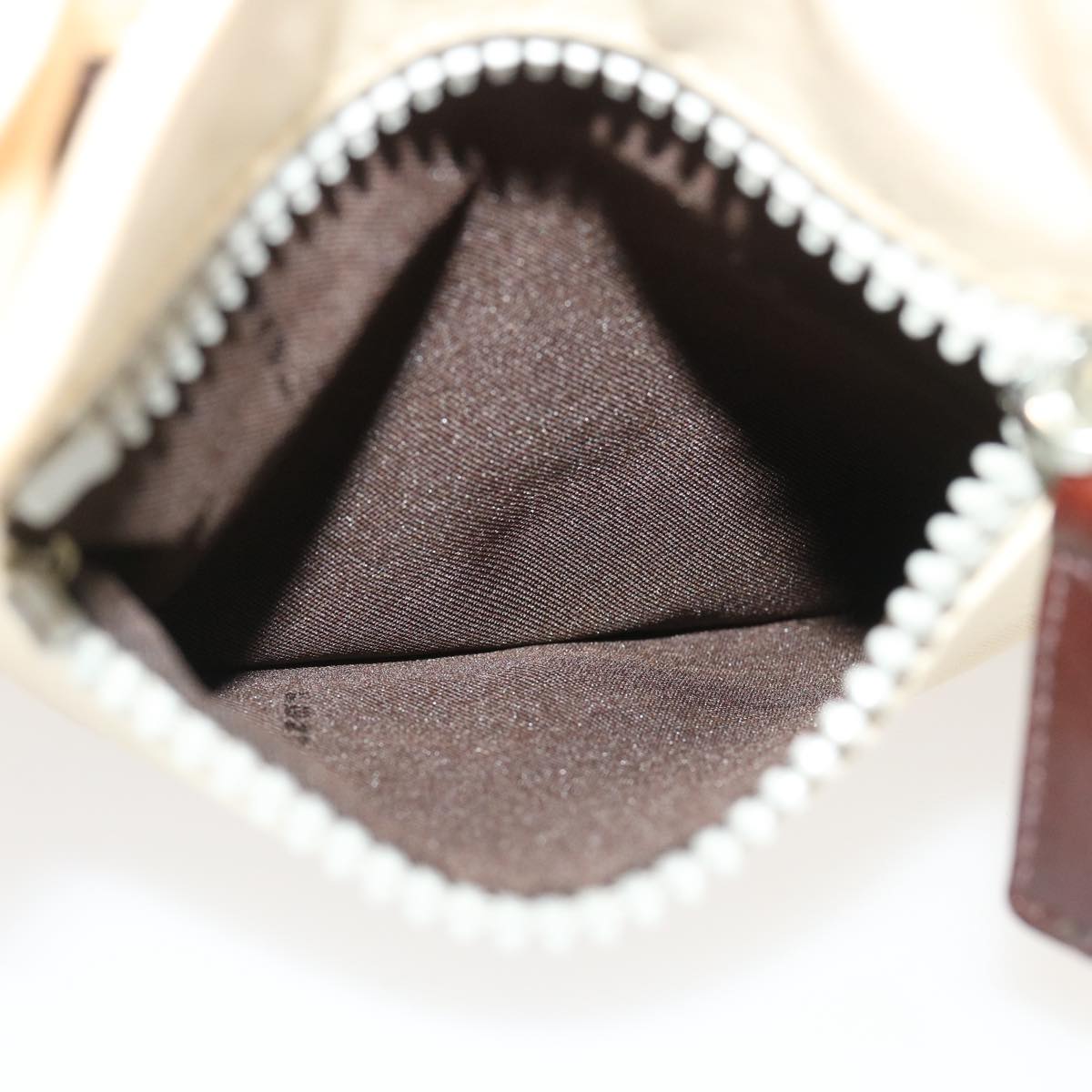 FENDI Shoulder Bag Pouch Canvas Beige ar6924