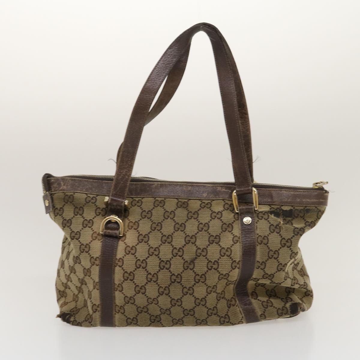 GUCCI Horse Bit GG Canvas Backpack Tote Bag 5Set Brown Black ar7028