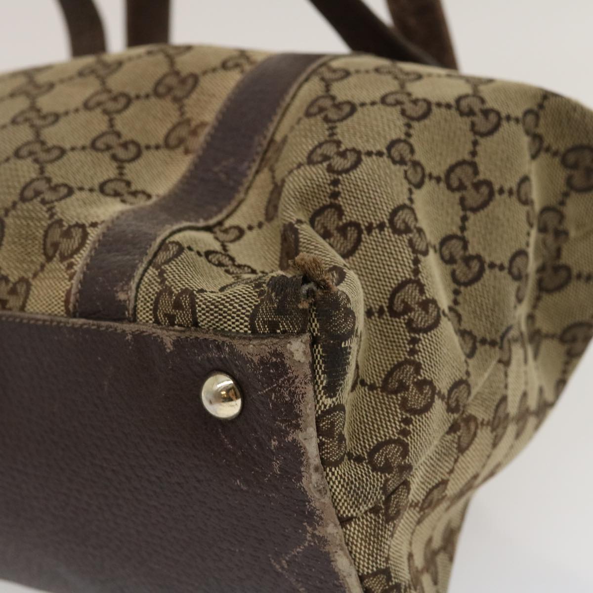 GUCCI Horse Bit GG Canvas Backpack Tote Bag 5Set Brown Black ar7028
