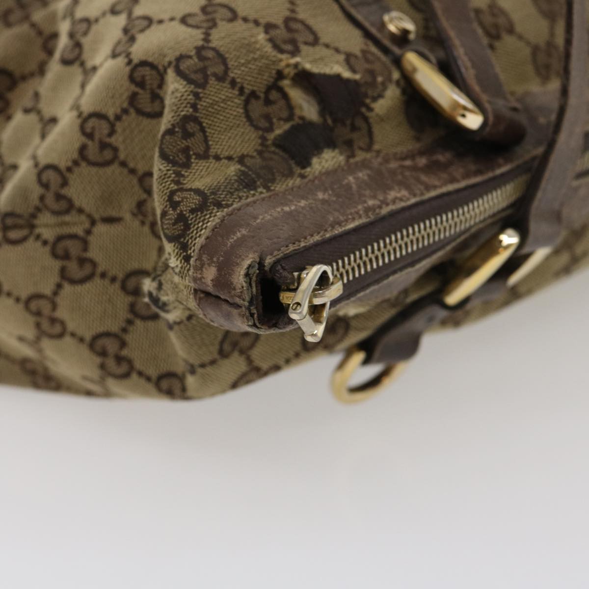 GUCCI Horse Bit GG Canvas Backpack Tote Bag 5Set Brown Black ar7028
