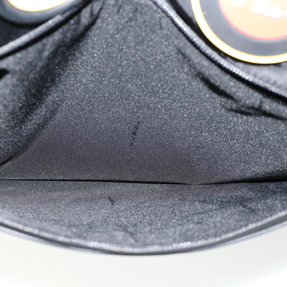 FENDI Backpack Nylon Leather Black Multicolor ar7157A