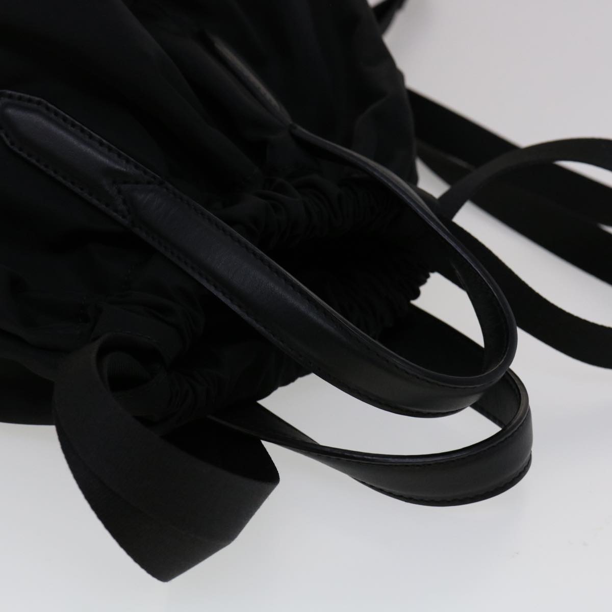 FENDI Backpack Nylon Leather Black Multicolor ar7157A