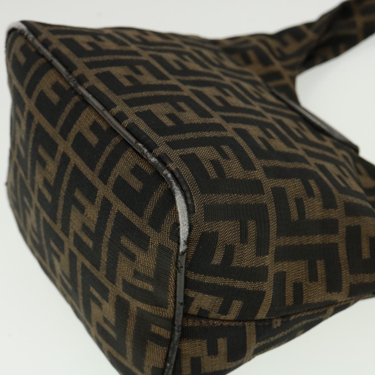 FENDI ZuccaCanvas Mamma Baguette Shoulder Bag Brown ar7283