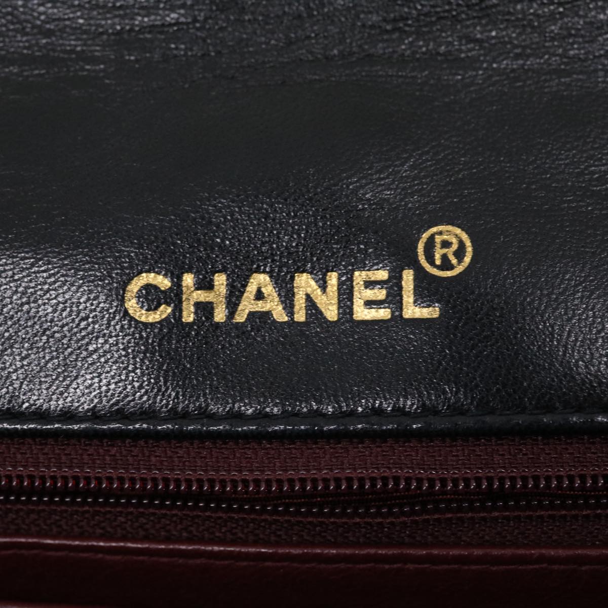 CHANEL Matelasse Diana Turn Lock Chain Shoulder Bag Lamb Skin Black ar7368A