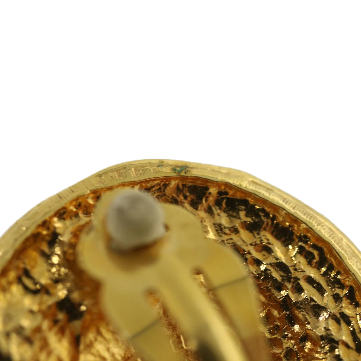 CHANEL Earring Gold Tone CC ar8383