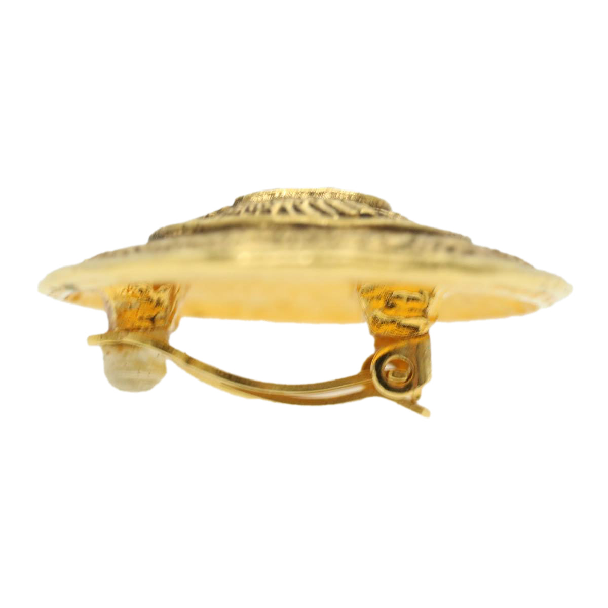 CHANEL Earring Gold Tone CC ar8383