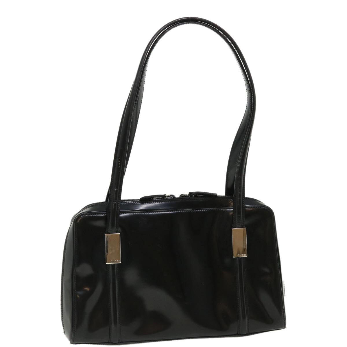 GUCCI Shoulder Bag Patent Leather Black ar8722