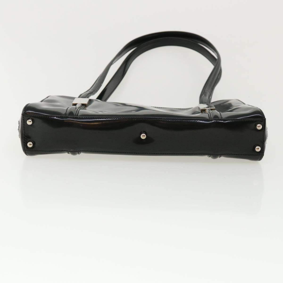 GUCCI Shoulder Bag Patent Leather Black ar8722