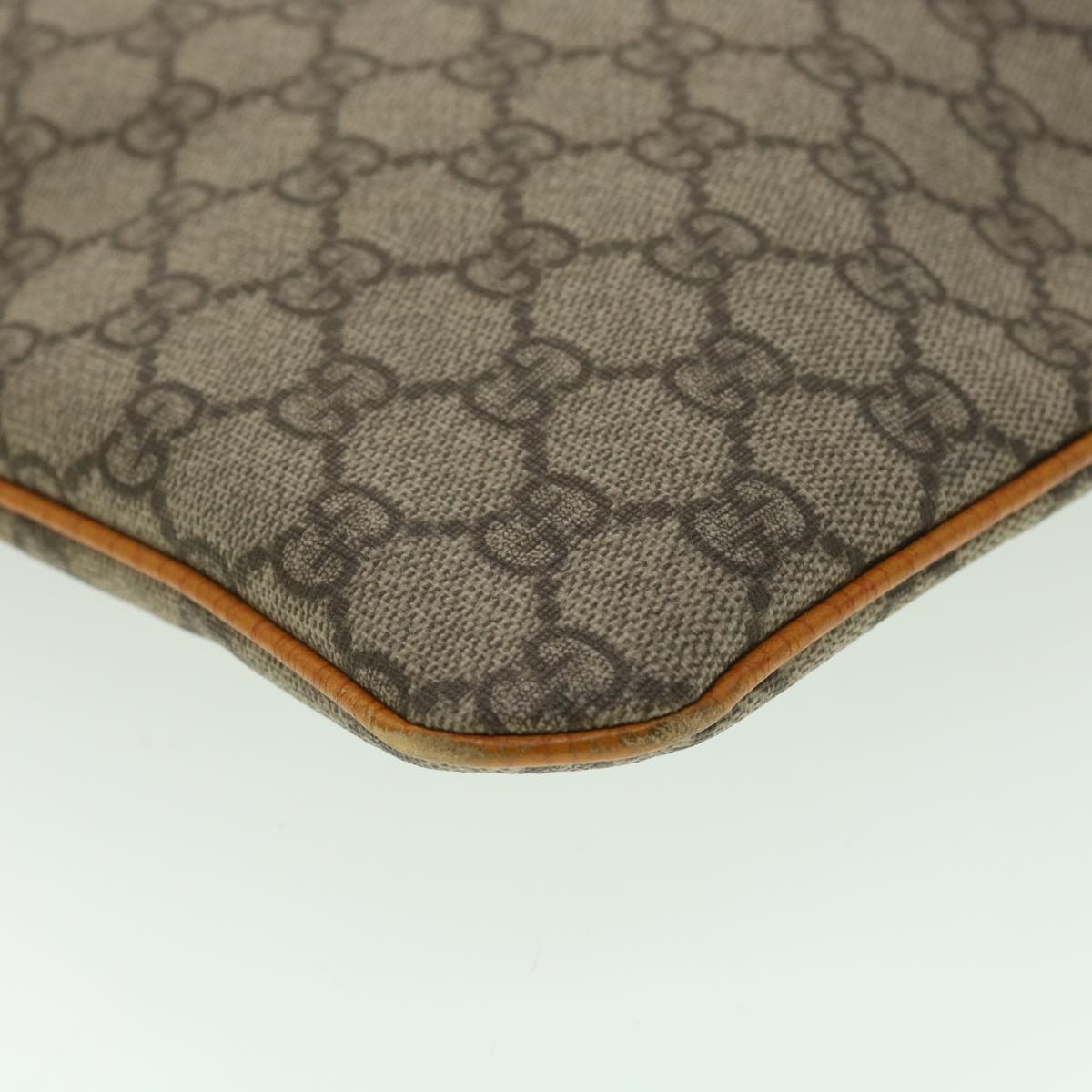 GUCCI GG Canvas Hand Bag PVC Leather Beige Orange 117551 ar8725