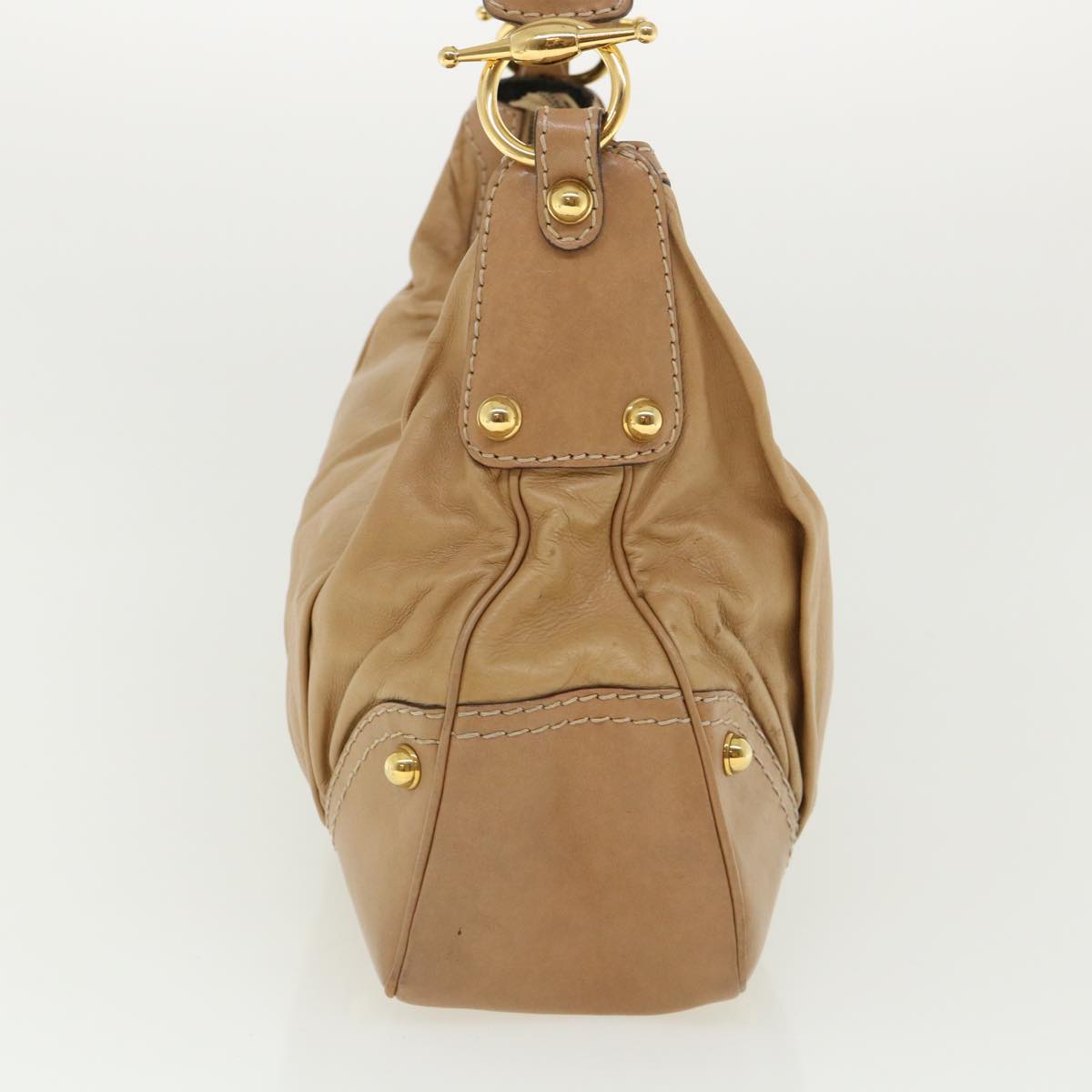 GUCCI Shoulder Bag Leather Beige 211966 ar8735