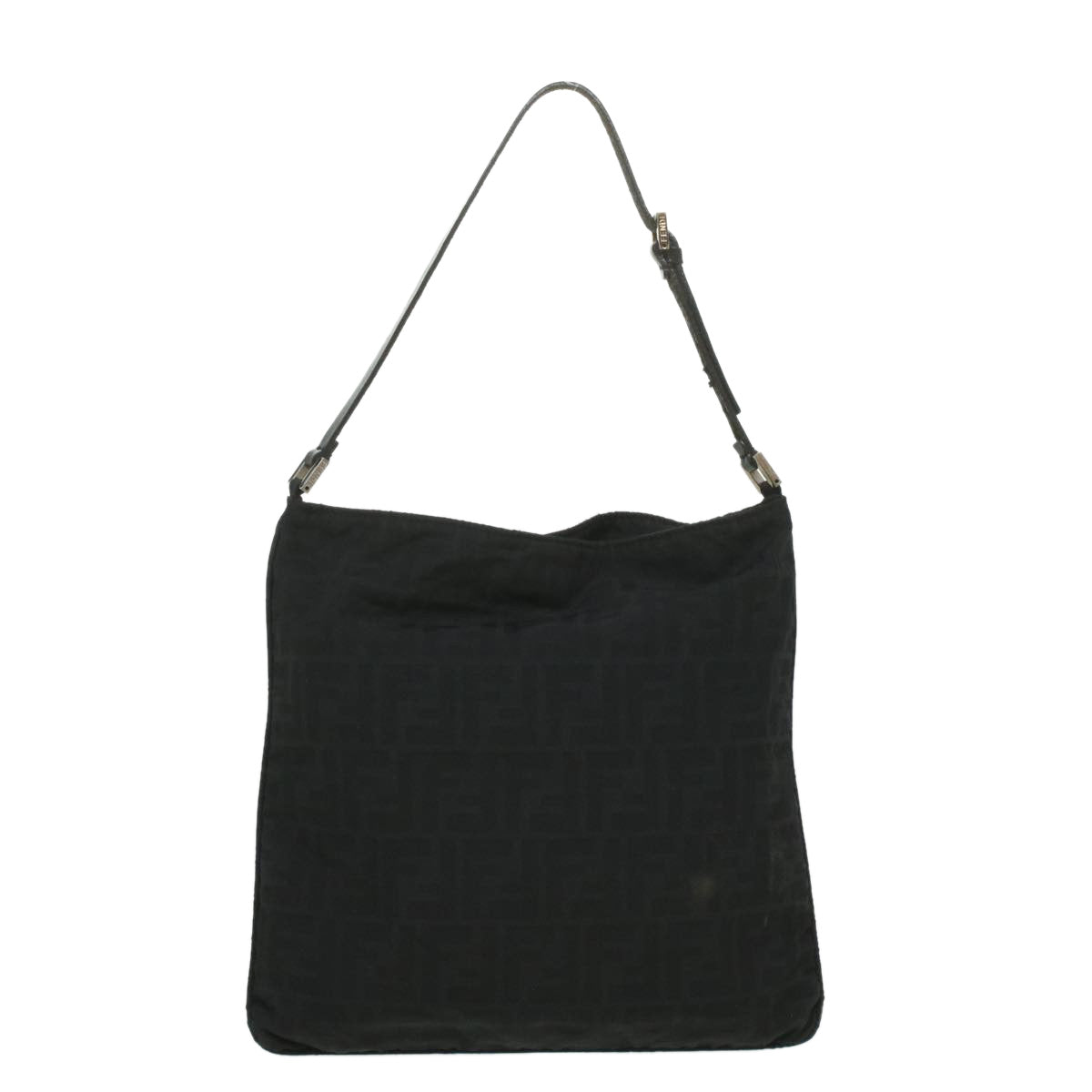 FENDI Zucca Canvas Shoulder Bag Nylon Black ar8812