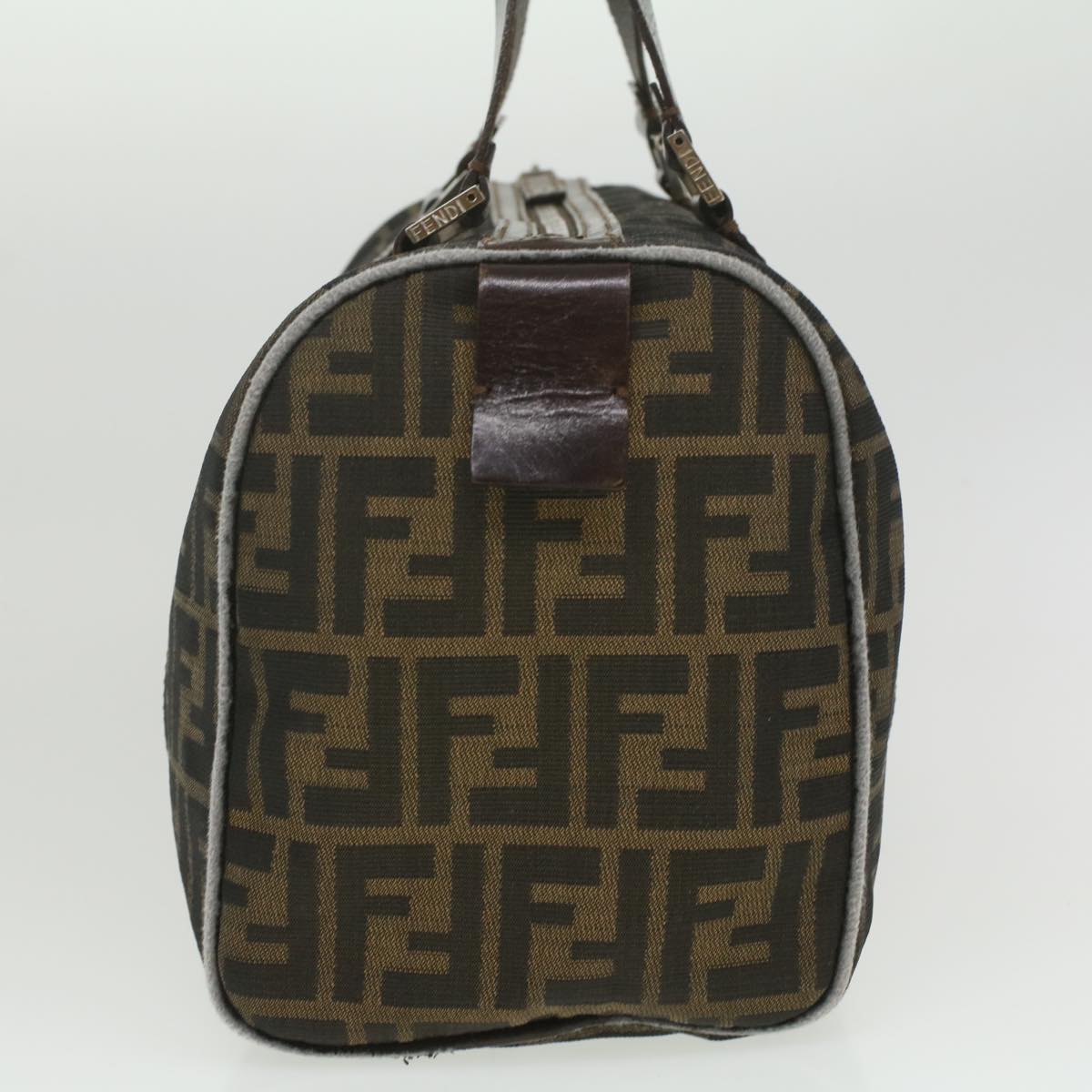FENDI Zucca Canvas Boston Bag Brown Black 16327 ar8880