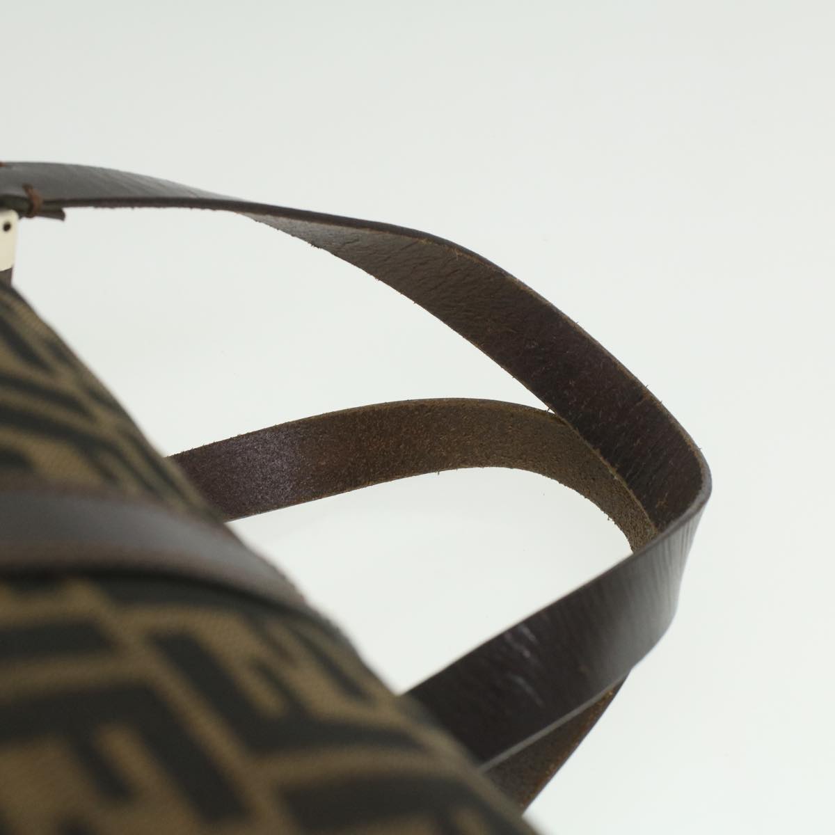 FENDI Zucca Canvas Boston Bag Brown Black 16327 ar8880