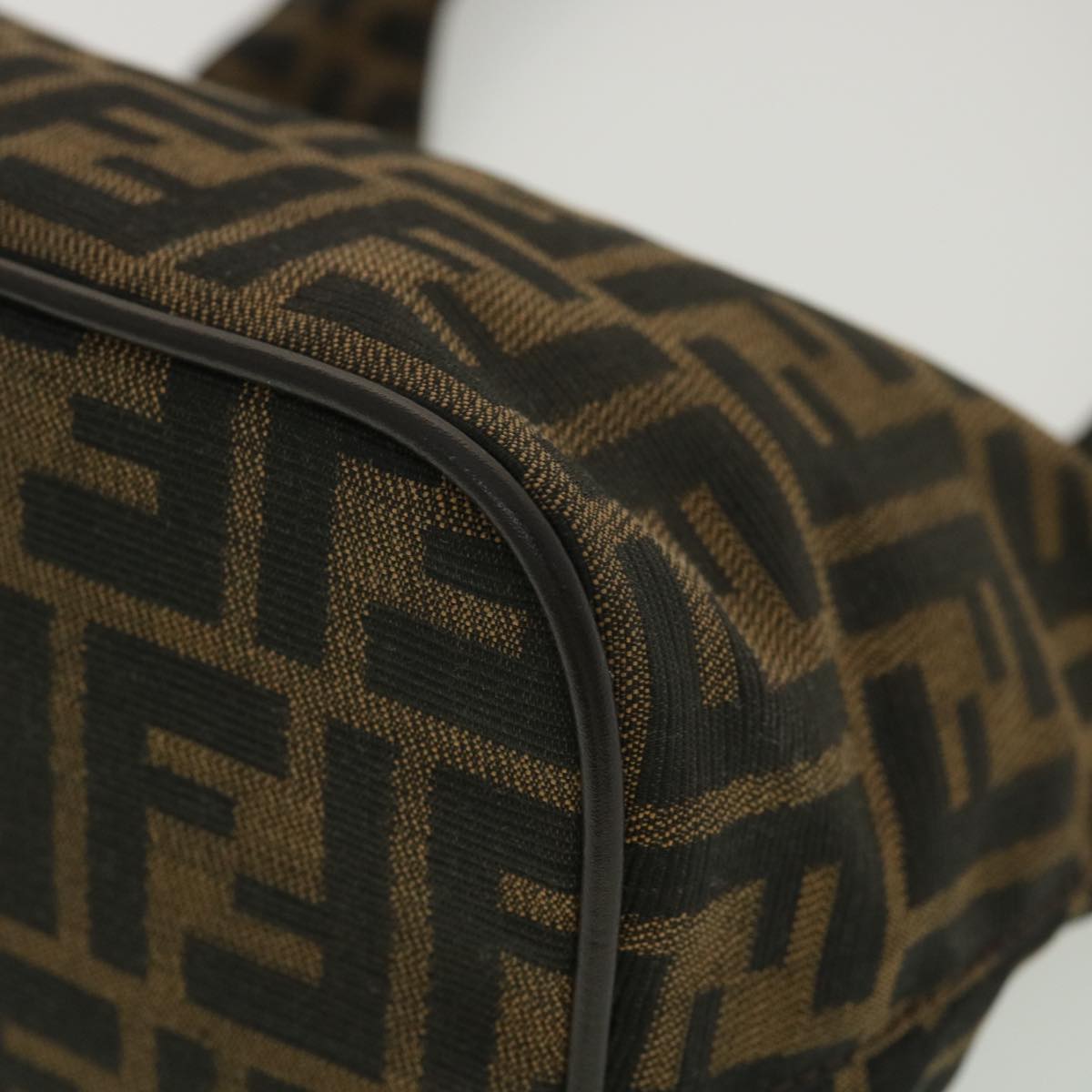 FENDI Zucca Canvas Mamma Baguette Shoulder Bag Brown 2119 26686 008 ar9002