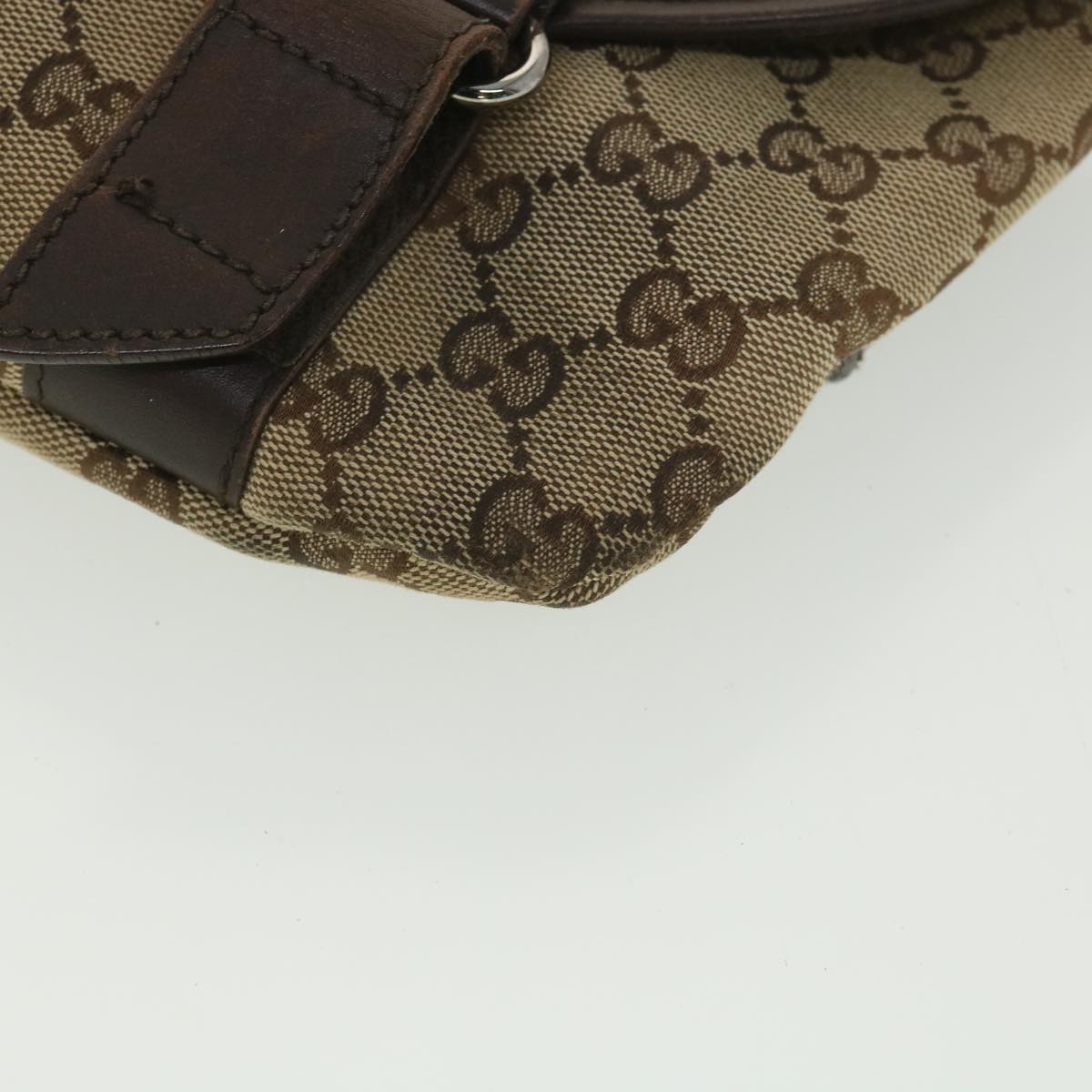 GUCCI GG Canvas Waist bag Beige 145851 ar9075