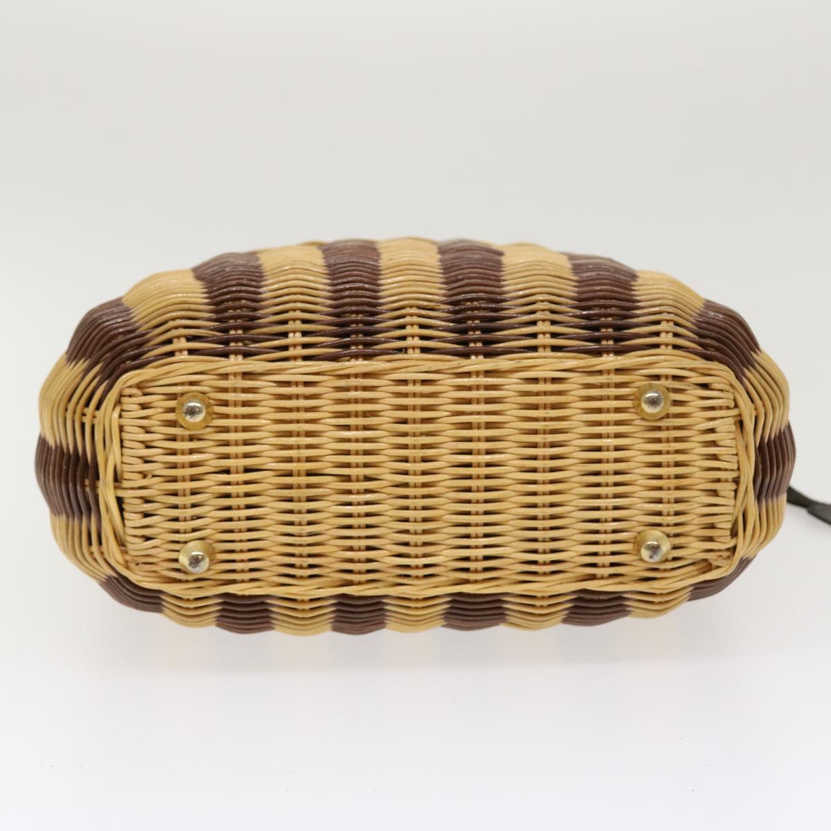 FENDI Basket Shoulder Bag Wood Brown ar9157