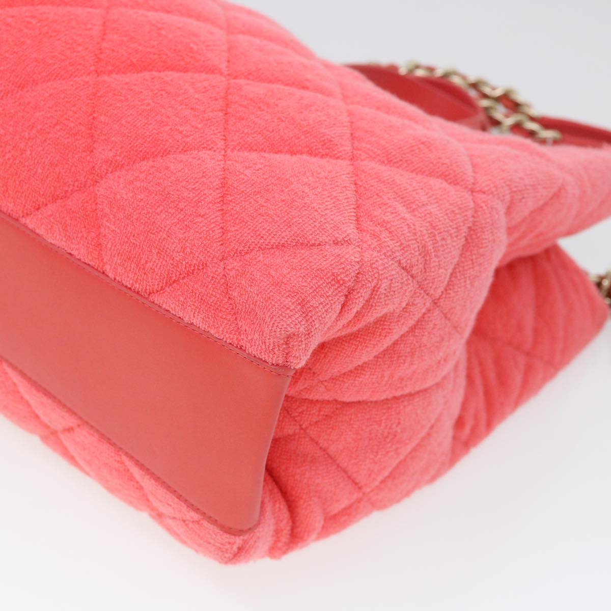 CHANEL Chain Hand Bag Pile 2way Pink CC ar9158A