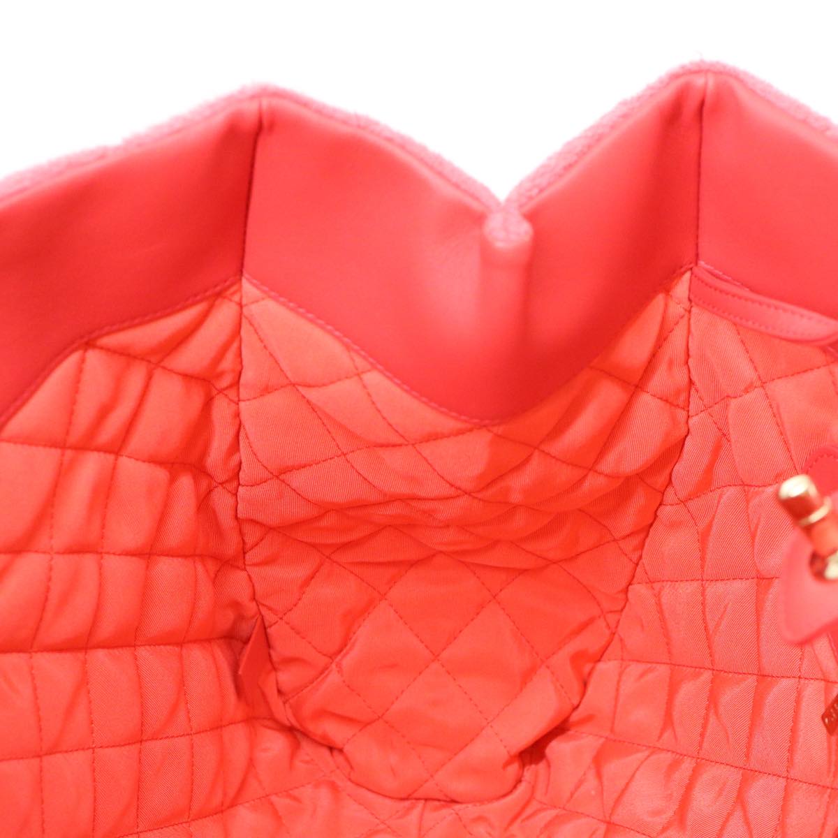 CHANEL Chain Hand Bag Pile 2way Pink CC ar9158A