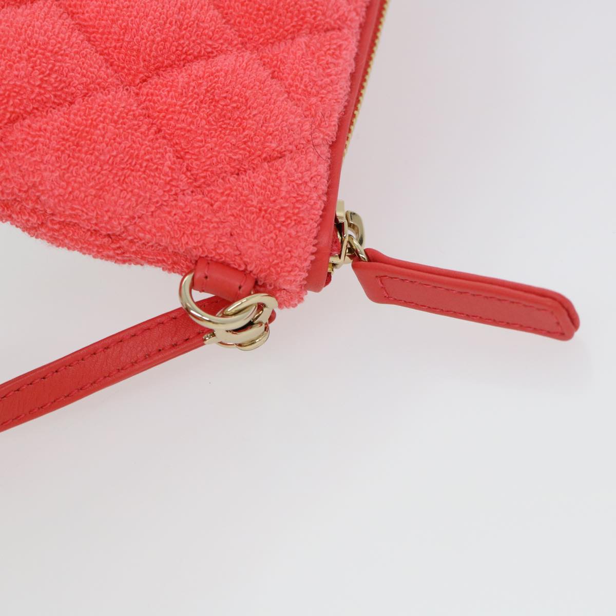 CHANEL Chain Hand Bag Pile 2way Pink CC ar9158A