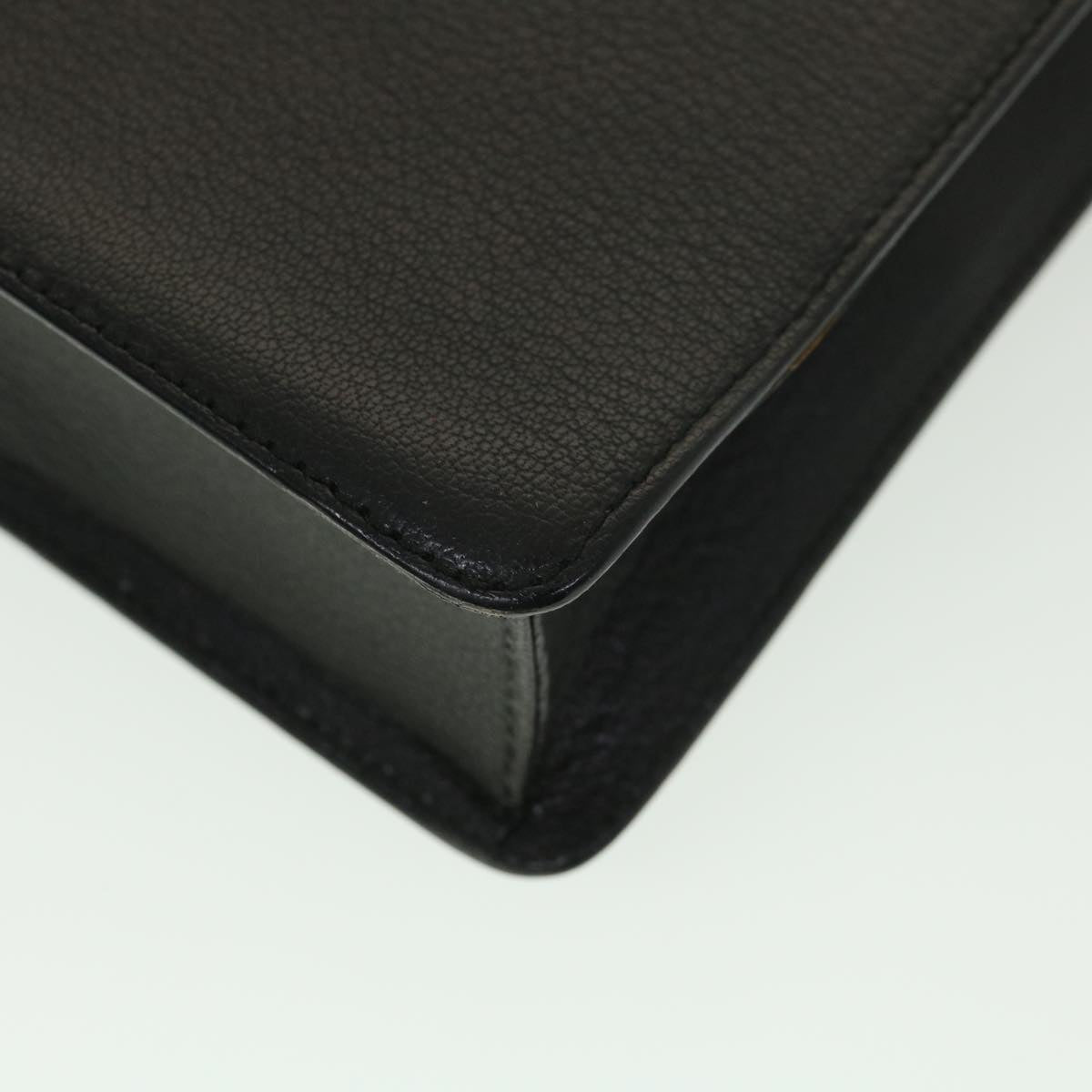 GUCCI Shoulder Bag Leather Black ar9186