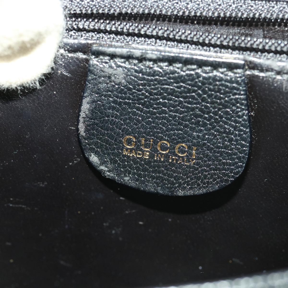 GUCCI Shoulder Bag Leather Black ar9186