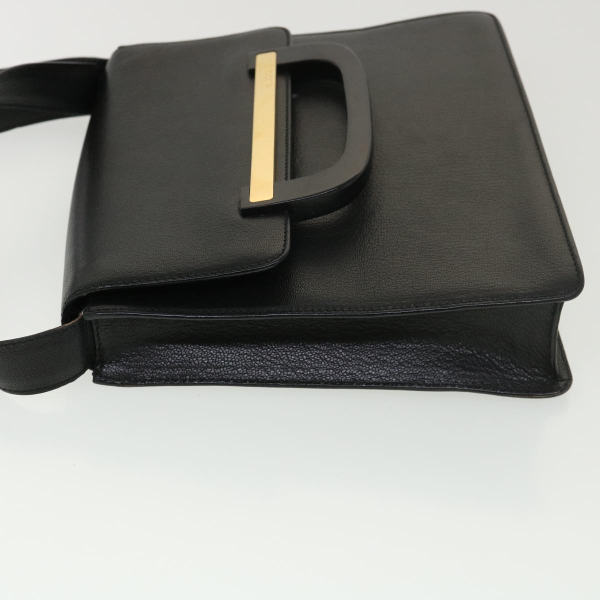 GUCCI Shoulder Bag Leather Black ar9186