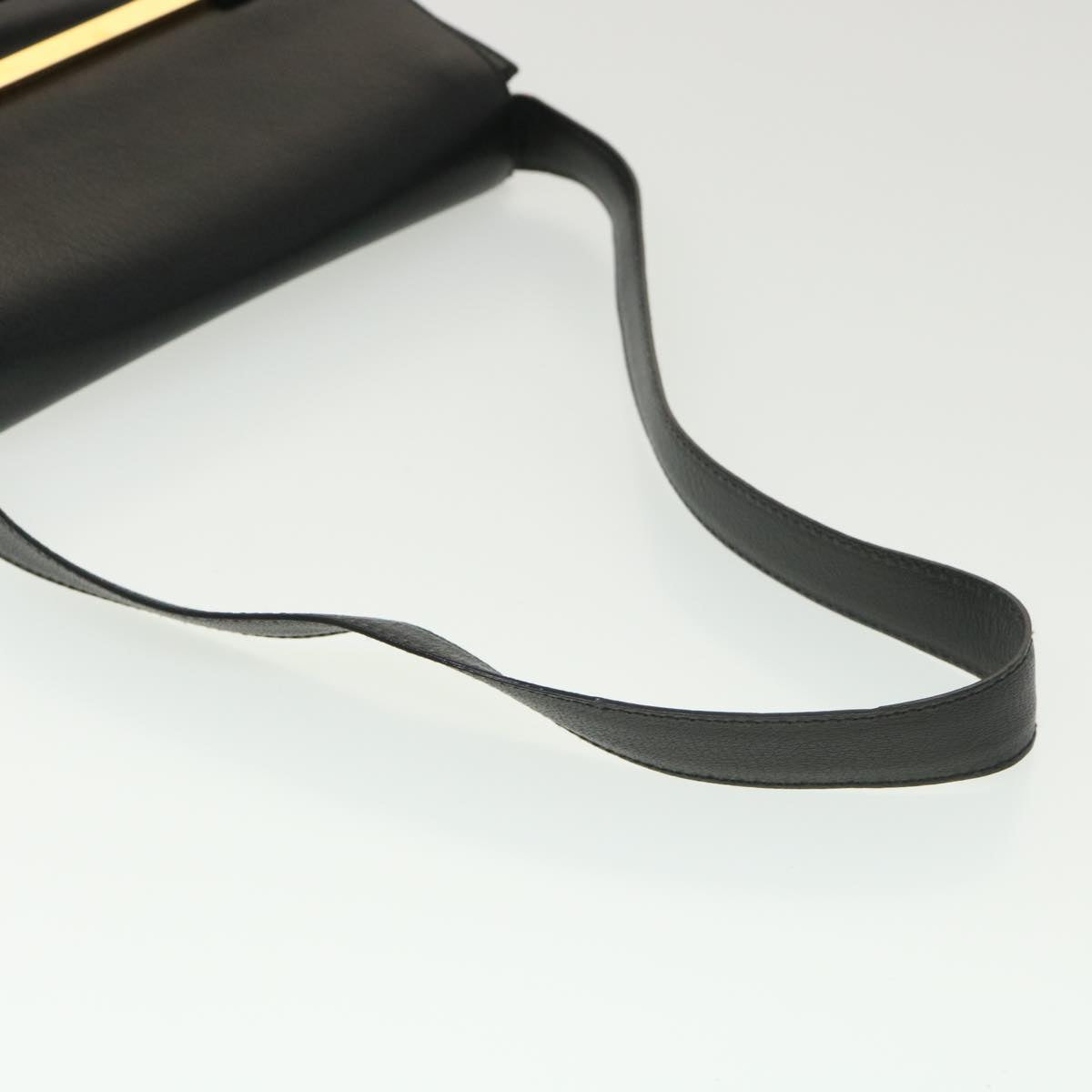 GUCCI Shoulder Bag Leather Black ar9186