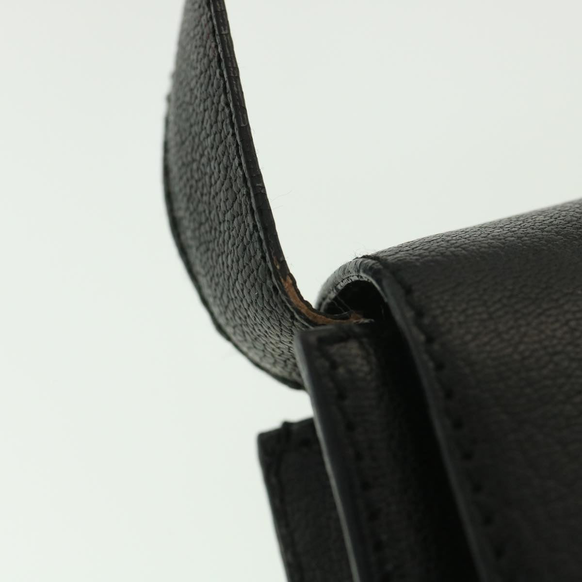 GUCCI Shoulder Bag Leather Black ar9186
