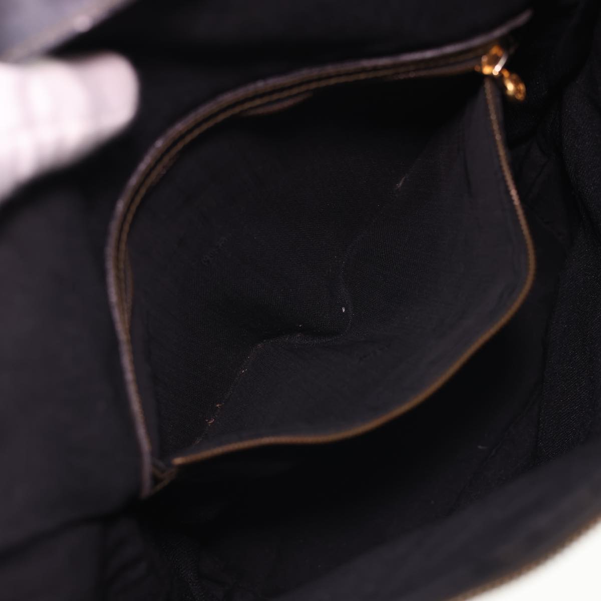 FENDI Shoulder Bag PVC Leather Dark Brown ar9213