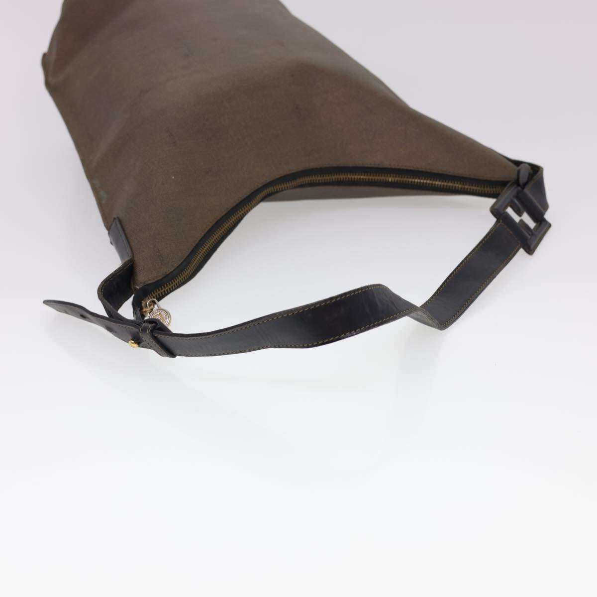 FENDI Shoulder Bag PVC Leather Dark Brown ar9213