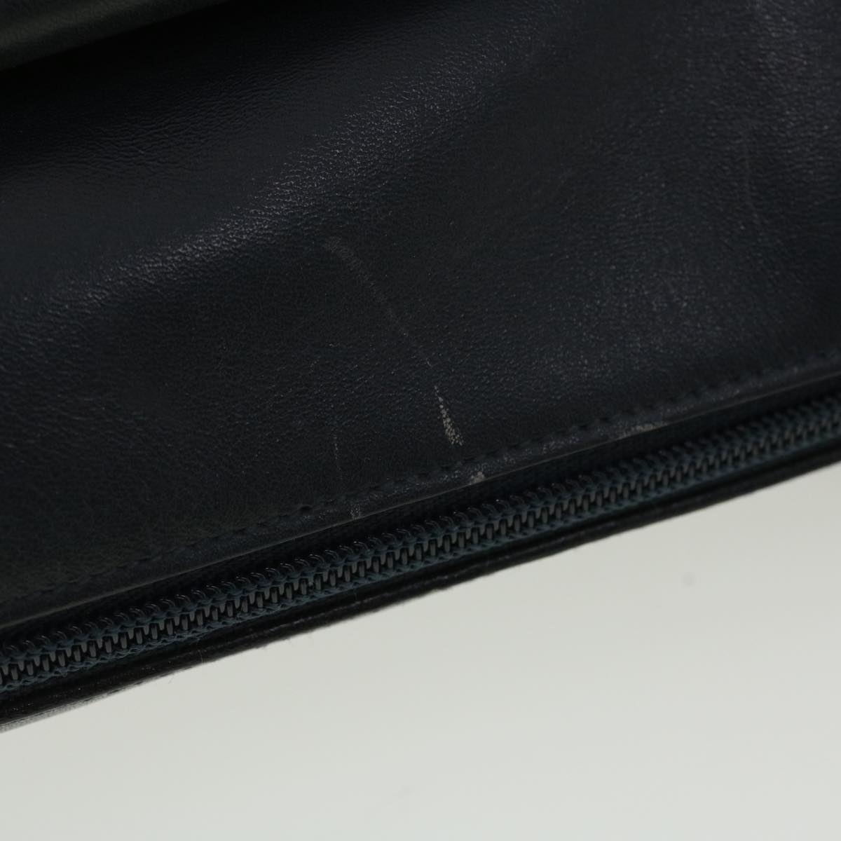 GUCCI Micro GG Canvas Shoulder Bag PVC Leather Navy ar9247