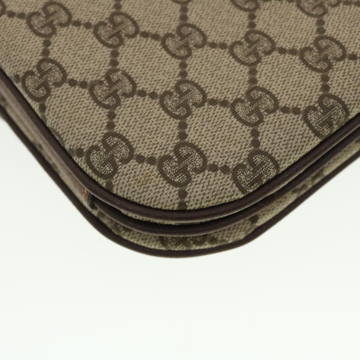 GUCCI GG Canvas Web Sherry Line Shoulder Bag Beige Red 001.113.6862 ar9275