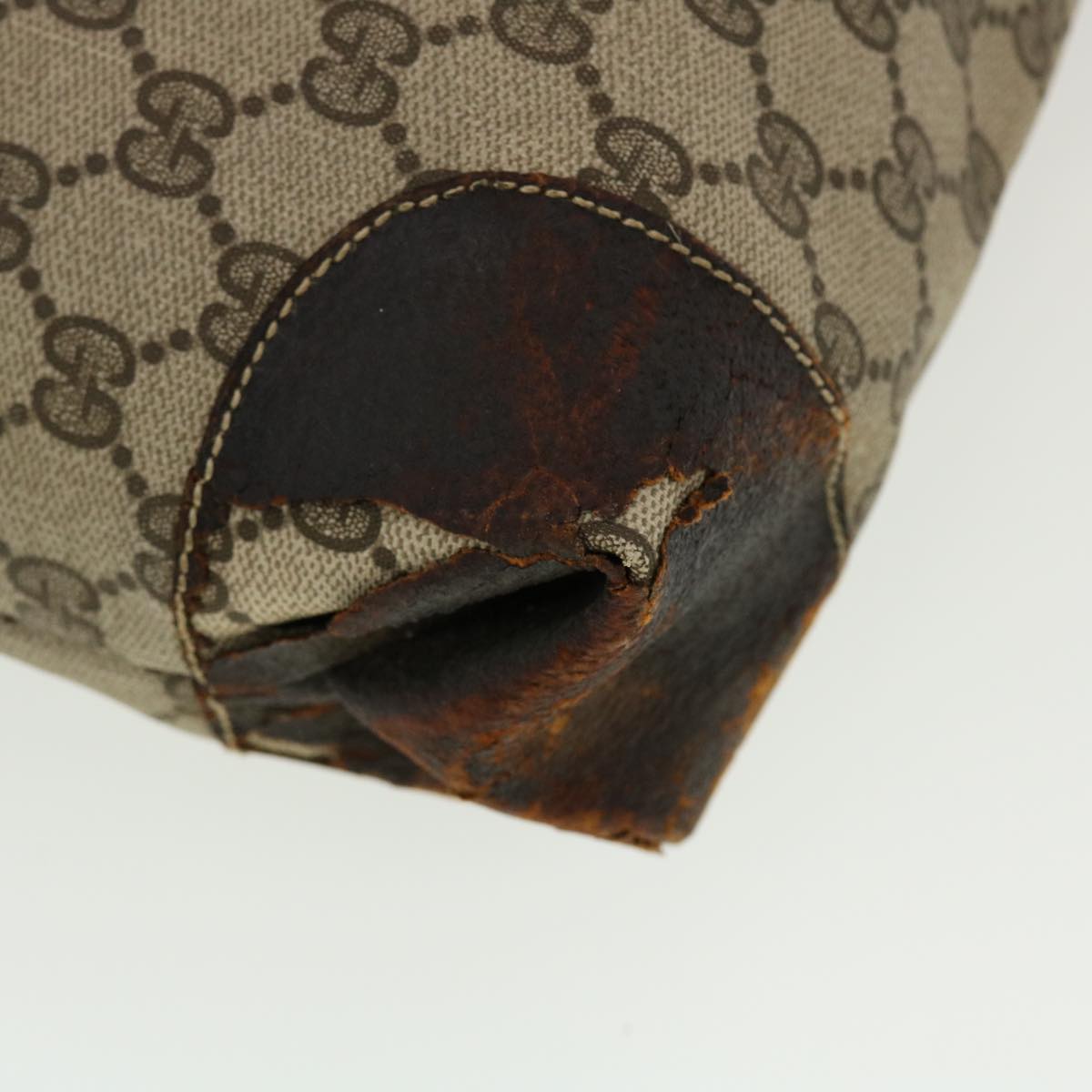 GUCCI GG Canvas Web Sherry Line Tote Bag Beige Red Green ar9393