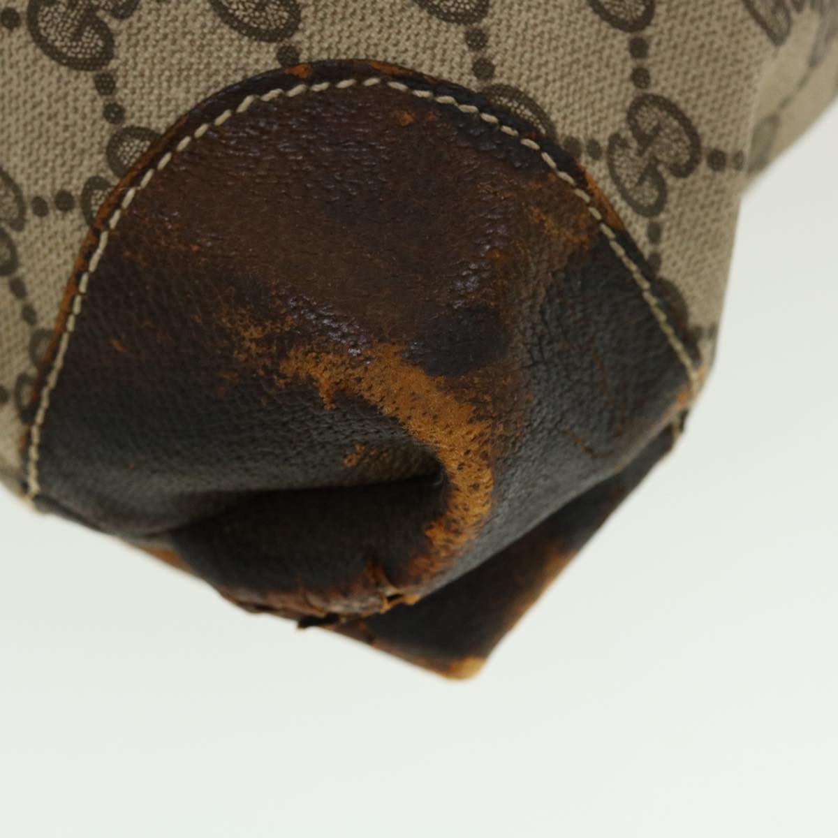 GUCCI GG Canvas Web Sherry Line Tote Bag Beige Red Green ar9393