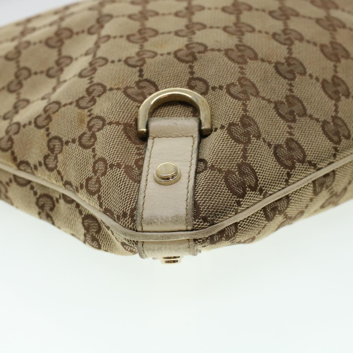 GUCCI GG Canvas Shoulder Bag Beige 131326 ar9404